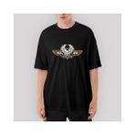 Crows Gate Regal Raptor Oversize Siyah Tişört - XL