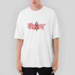 Crows Gate Slipknot Logo Oversize Beyaz Tişört