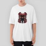 Crows Gate Slipknot Ram Head Oversize Beyaz Tişört - XL