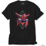 Crows Gate Spiderman Jump Siyah T-Shirt