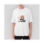 Crows Gate Sword Art Online Asuna And Kirito Oversize Beyaz Tişört - XL