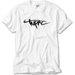 Crows Gate Tupac Logo 2 Beyaz Tişört - 4XL