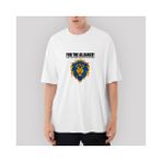 Crows Gate World Of Warcraft Alliance Oversize Beyaz Tişört