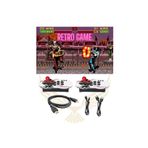 CROW'S TECH Leons Joystic Led Işıklı Oyun Konsolu Kablolu Hd Mini Konsol Kristal Topuz Game Console