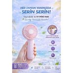 Crow'S Tech Taşınabilir Mini Fan 300M mAh Kablosuz Güçlü Motor ile Sessiz Soğutucu Yaz İçin Serinlik - Pembe