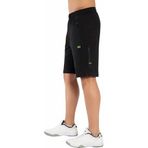 Crozwise 3183-10 Siyah Astarsız Drops Kumaş Erkek Spor Şort (Siyah, S)