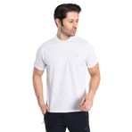 Crozwise 7134-08 Waffle Bisiklet Yaka Erkek Petek Dokuma T-shirt (Beyaz, XXL)