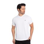 Crozwise 7136-08 Kare Petekli V Yaka Erkek Spor T-shirt (Beyaz, XL)