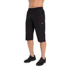 Crozwise 8036-10 Battal Boy Lycra Armullu Erkek Spor Kapri (Siyah, 4XL)