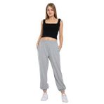 Crozwise Lastik Paça - Kadın Pamuklu Grimelanj Eşofman Altı - 2172-05 - 40
