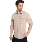 Crozwise Outdoor - Erkek Bej Spor Gömlek - 7132-02 - 2XL