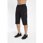 Crozwise Spor Lycra - Erkek Siyah Likralı Spor Kapri - 8036-10