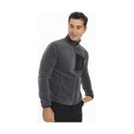 Crozwise Tam Fermuarlı Erkek Polar Sweat Shirt 001 antrasit