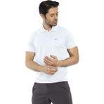 Crozwise Waffle - Erkek Beyaz Polo Yaka Spor T-Shirt - 7129-08 - 4XL