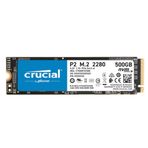 Crucial CT500P2SSD8 P2 500GB 2300-940MB/s NVMe PCI-e M2 SSD