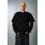 Crupt Studio Phantom Double Black Sleeve Uzun Kollu Crop Erkek Tişört