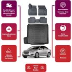 Cruze Sedan 2009 Tek Kulak 3D Bagaj Havuzu+4d Araca Özel Havuzlu Paspas Takımıı Maxii - Siyah