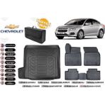 Cruze Sedan 2011 Tek Kulak 3D Bagaj Havuzu+4d Araca Özel Havuzlu Paspas Takımıı Rice - Siyah