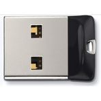 Cruzer Fit USB Flash Bellek, 16 GB, Siyah, USB 2.0, Darbeye Dayanıklı, SecureAccess Yazılımlı