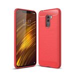 CruzerLite Xiaomi Pocophone F1 Kılıf, Xiaomi Pocophone F1 için Karbon Fiber Darbe Emici İnce Kılıf (Kırmızı)