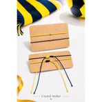 Crystal Atelier 2’li Sarı Lacivert Dorika Makrome Taraftar Bileklik Unisex Ayarlanabilir