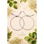 Crystal Atelier Mor Gri 2’li İp Bileklik Ayarlanabilir Unisex Makrome Set