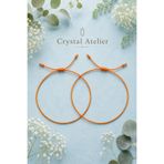 Crystal Atelier Turuncu İp Bileklik Seti Ayarlanabilir Makrome Unisex Sevgili Arkadaşlık Bilekliği 2 Adet