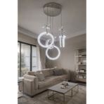 Crystal Butterfly Modern 4 Lü Sarkıt Avize - Krom