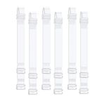 Crystal Dew 3 çift şeffaf sutyen askıları ayarlanabilir görünmez omuz askısı yedek straplez sutyen, Şeffaf, 15mm