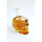 Crystal Head Kuru Kafa Cam Şişe Viski Hediyelik Sürahi (1000 Ml) Vitrin