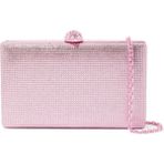 Crystal Kensington Kristal Taşlı Gece Çantası 20X12 cm - 20 x 12 cm - Pembe
