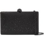 Crystal Kensington Kristal Taşlı Gece Çantası 20X12 cm - 20 x 12 cm - Siyah