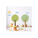 Crystal Kids Ağaçlar Ve Sevimli Hayvanlar Çocuk Ve Bebek Odası Pvc Duvar Stickerı