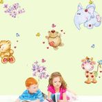 Crystal Kids Bebek Odası Sevimli Hayvanlar Çıkartması Duvar Stickerı