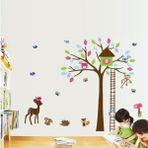 Crystal Kids Çocuk Odası Ağaç Ceylan Pvc Duvar Stickerı