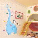 Crystal Kids Çocuk Odası Dekoru Mavi Fil Boy ve Gelişim Ölçer