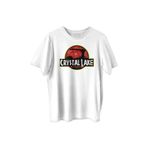 Crystal Lake Korku Filmi Jason Movie Fİlm Halloween Baskılı Tişört Unisex T-shirt Beyaz