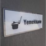 Crystal Seri Yemekhane Kapı İsimliği