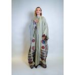 Crystalia Ikili Abaya Takım Krep Kumaş - Bej - 38