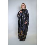 Crystalia Jakar Kumaş ve Iç Elbiseli Sendi Kumaş Ikili Takım Abaya - Çok Renkli - 44