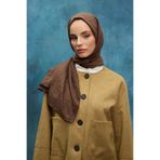 cs camellia scarf Bambu Kraş Şal - Acı Kahve