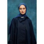 cs camellia scarf Bambu Kraş Şal - Lacivert