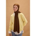 cs camellia scarf Bambu Penye Şal - Açık Kahve