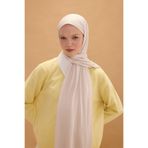 cs camellia scarf Bambu Penye Şal - Ekru