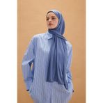 cs camellia scarf Bambu Penye Şal - İndigo