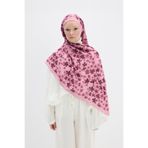 cs camellia scarf Blom Desen Soft Şal - Pembe
