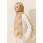 cs camellia scarf Monaco Kraş Şal - Tereyağ Sarısı