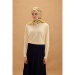 cs camellia scarf Tokyo Rami Şal - Tereyağ Sarısı
