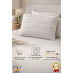cs ilkim Yün Dolgulu Kapitoneli Yastık Alezi ,%100 Organik Pamuk Kumaş (50x70 cm)
