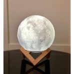 Cs Led 3D Standlı Ay Küre Gece Lambası 15 x 15 cm - Beyaz